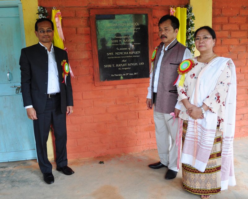 Minister Tribal Affairs & Hills Inaugurated Chalwa Govt. High School and Inspected Sdo Office at Tujang Waichong kangpokpi dist on 29.6.2017 (2).JPG